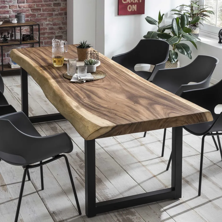 Artistiq Living Boomstam Eettafel Elishia Suarhout, kleur Naturel* Rechte Eettafel