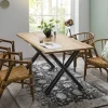 Artistiq Living Boomstam Eettafel Kyiesha Mangohout, 160 x 85cm, kleur Naturel* Rechte Eettafel