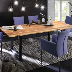 Artistiq Living Boomstam Eettafel Tristina Acaciahout, kleur* Rechte Eettafel