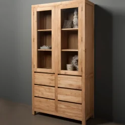 Tower Living Buffetkast Corona Teak met 2 deuren en 6 laden* Buffetkasten & Vitrinekasten