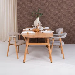 Tower Living Deens Ovale Eettafel Aura Acaciahout, kleur* Ovale Eettafel