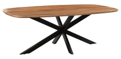 Livingfurn Deens Ovale Eettafel Jesper Mangohout, kleur Naturel* Ovale Eettafel