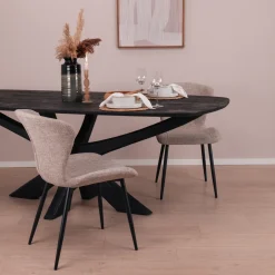 Sohome Deens Ovale Eettafel Mabel Mangohout, kleur Zwart* Ovale Eettafel