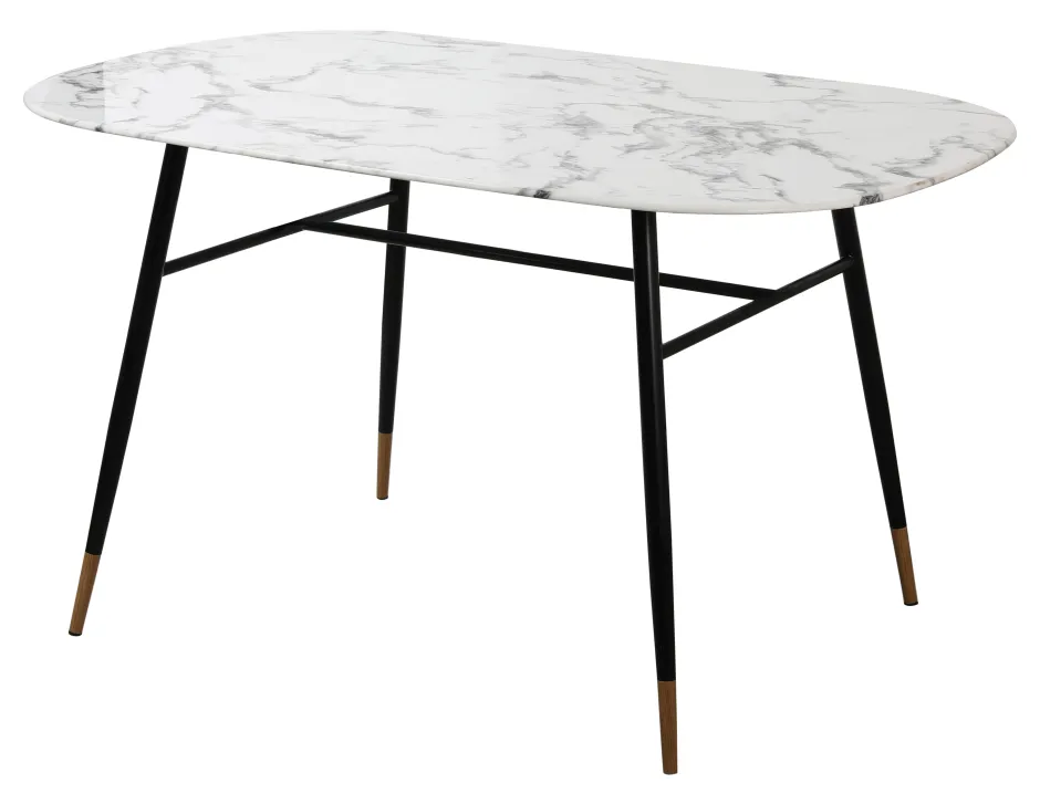 Artistiq Living Deens Ovale Eettafel Steffani Marmerlook* Marmeren Eettafel|Ovale Eettafel