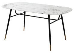 Artistiq Living Deens Ovale Eettafel Steffani Marmerlook* Marmeren Eettafel|Ovale Eettafel