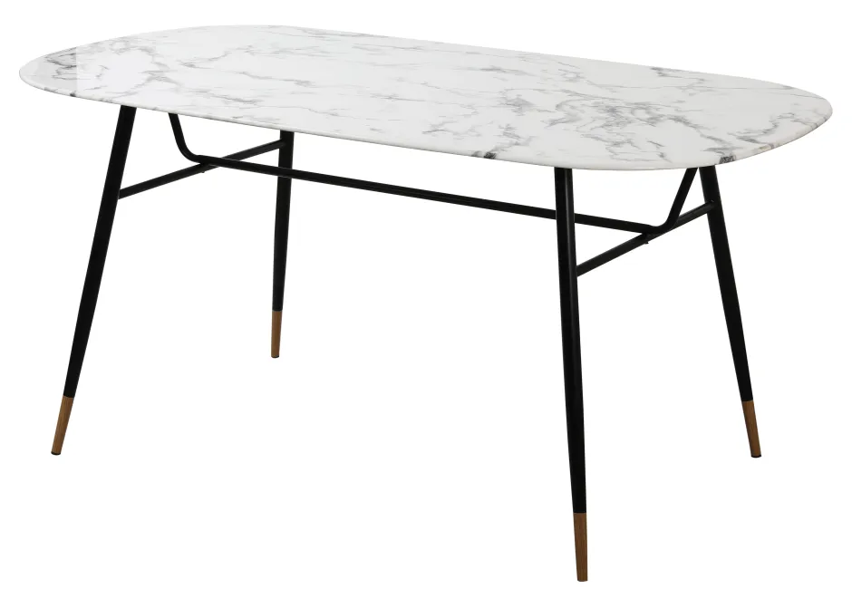 Artistiq Living Deens Ovale Eettafel Steffani Marmerlook* Marmeren Eettafel|Ovale Eettafel