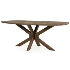 Eleonora Deens Ovale Eettafel Tycho Mangohout, kleur Bruin* Ovale Eettafel