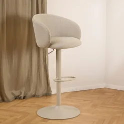 Bendt Draaibare Barkruk Cristi Structuurstof, kleur (zithoogte 65-86cm)* Barkruk Met Rugleuning|Barkruk Verstelbaar