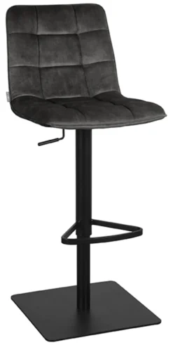 LABEL51 Draaibare Barkruk Juul Velvet (zithoogte 55-81cm)* Barkruk Met Rugleuning|Barkruk Verstelbaar