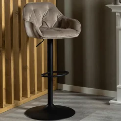 Bendt Draaibare Barkruk Loren Velvet (zithoogte 63-84cm)* Barkruk Met Rugleuning|Barkruk Verstelbaar