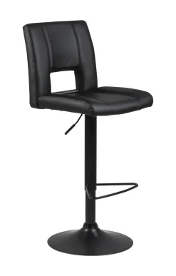 Bendt Draaibare Barkruk Rut Lederlook (zithoogte 62-83cm)* Barkruk Met Rugleuning|Barkruk Verstelbaar