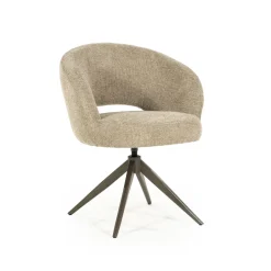 Eleonora Draaibare Eetkamerstoel Alissa Bouclé* Eetkamerstoelen Bouclé / Teddy|Draaibare Eetkamerstoelen