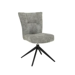 Tower Living Draaibare Eetkamerstoel Bardi Geweven stof* Beige Eetkamerstoelen|Draaibare Eetkamerstoelen