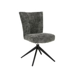 Tower Living Draaibare Eetkamerstoel Bardi Geweven stof* Beige Eetkamerstoelen|Draaibare Eetkamerstoelen