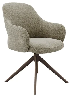 LABEL51 Draaibare Eetkamerstoel Bern Bouclé* Eetkamerstoelen Bouclé / Teddy|Draaibare Eetkamerstoelen