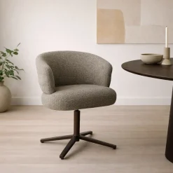 Livingfurn Draaibare Eetkamerstoel Blake Geweven stof, kleur* Eetkamerstoelen Met Armleuning