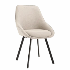 Tower Living Draaibare Eetkamerstoel Borgo Geweven stof* Draaibare Eetkamerstoelen|Eetkamerstoelen Zonder Armleuning