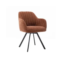 Tower Living Draaibare Eetkamerstoel Bruno* Beige Eetkamerstoelen|Draaibare Eetkamerstoelen