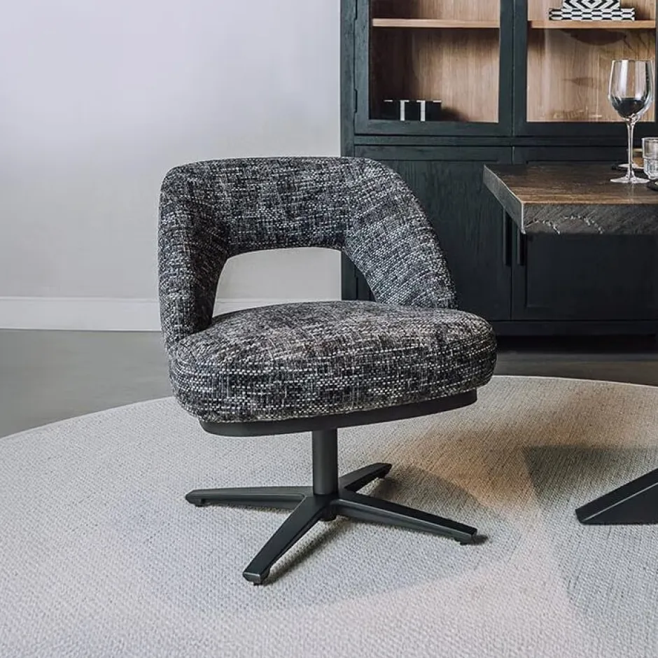 Tower Living Draaibare Eetkamerstoel Caldes Lounge* Draaibare Eetkamerstoelen|Eetkamerstoelen Zonder Armleuning