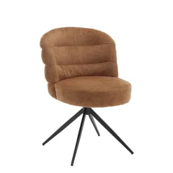 Tower Living Draaibare Eetkamerstoel Carro Chenille* Chenille Eetkamerstoelen|Draaibare Eetkamerstoelen