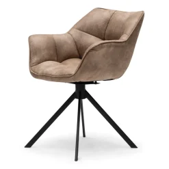 Rivièra Maison Draaibare Eetkamerstoel Carnaby Pellini* Eetkamerstoelen Met Leer Of Kunstleer|Draaibare Eetkamerstoelen