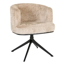 Richmond Interiors Draaibare Eetkamerstoel Cheyenne Lovely, kleur* Beige Eetkamerstoelen|Draaibare Eetkamerstoelen