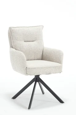 Artistiq Living Draaibare Eetkamerstoel Destinie Structuurstof* Draaibare Eetkamerstoelen|Eetkamerstoelen Met Armleuning