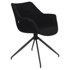 Zuiver Draaibare Eetkamerstoel Doulton Bouclé* Eetkamerstoelen Bouclé / Teddy|Draaibare Eetkamerstoelen