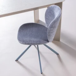 WOOOD Draaibare Eetkamerstoel Femke Bouclé* Chenille Eetkamerstoelen|Eetkamerstoelen Bouclé / Teddy