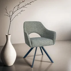 Livingfurn Draaibare Eetkamerstoel Helen* Draaibare Eetkamerstoelen|Eetkamerstoelen Met Armleuning
