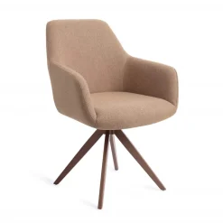 Jesper Home Draaibare Eetkamerstoel Hiroo Turn Brown* Draaibare Eetkamerstoelen|Eetkamerstoelen Met Armleuning