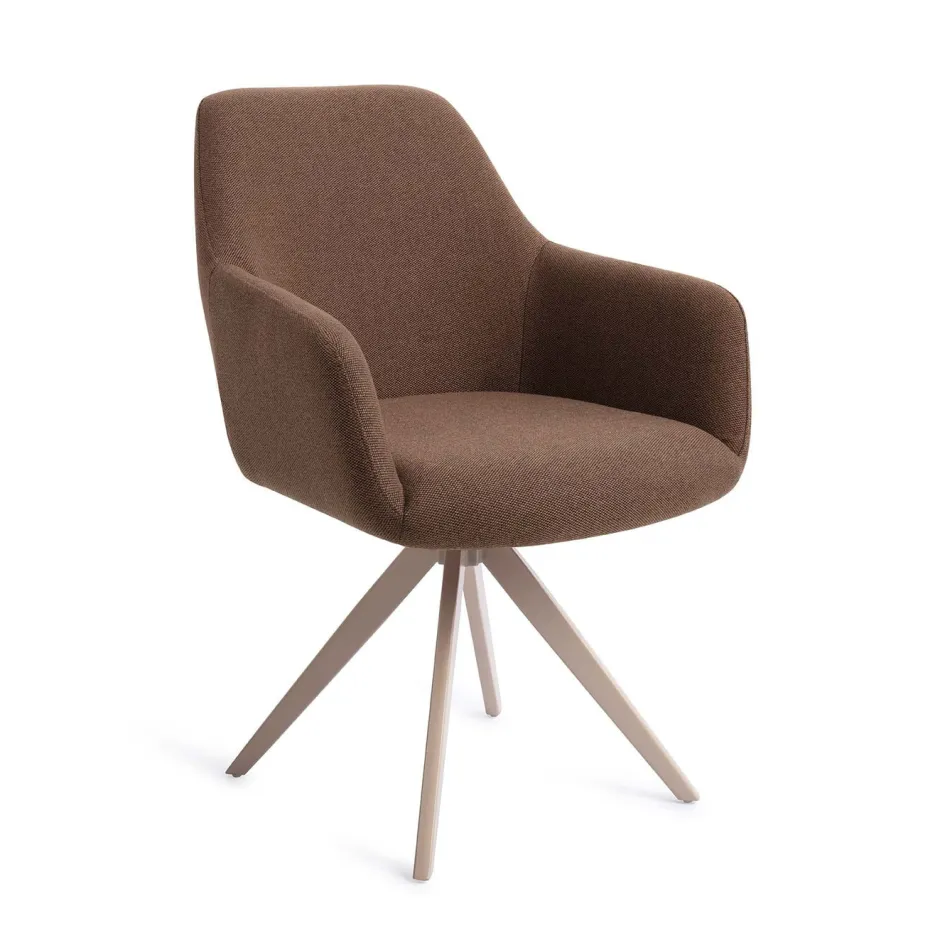 Jesper Home Draaibare Eetkamerstoel Hiroo Turn Beige* Beige Eetkamerstoelen|Draaibare Eetkamerstoelen