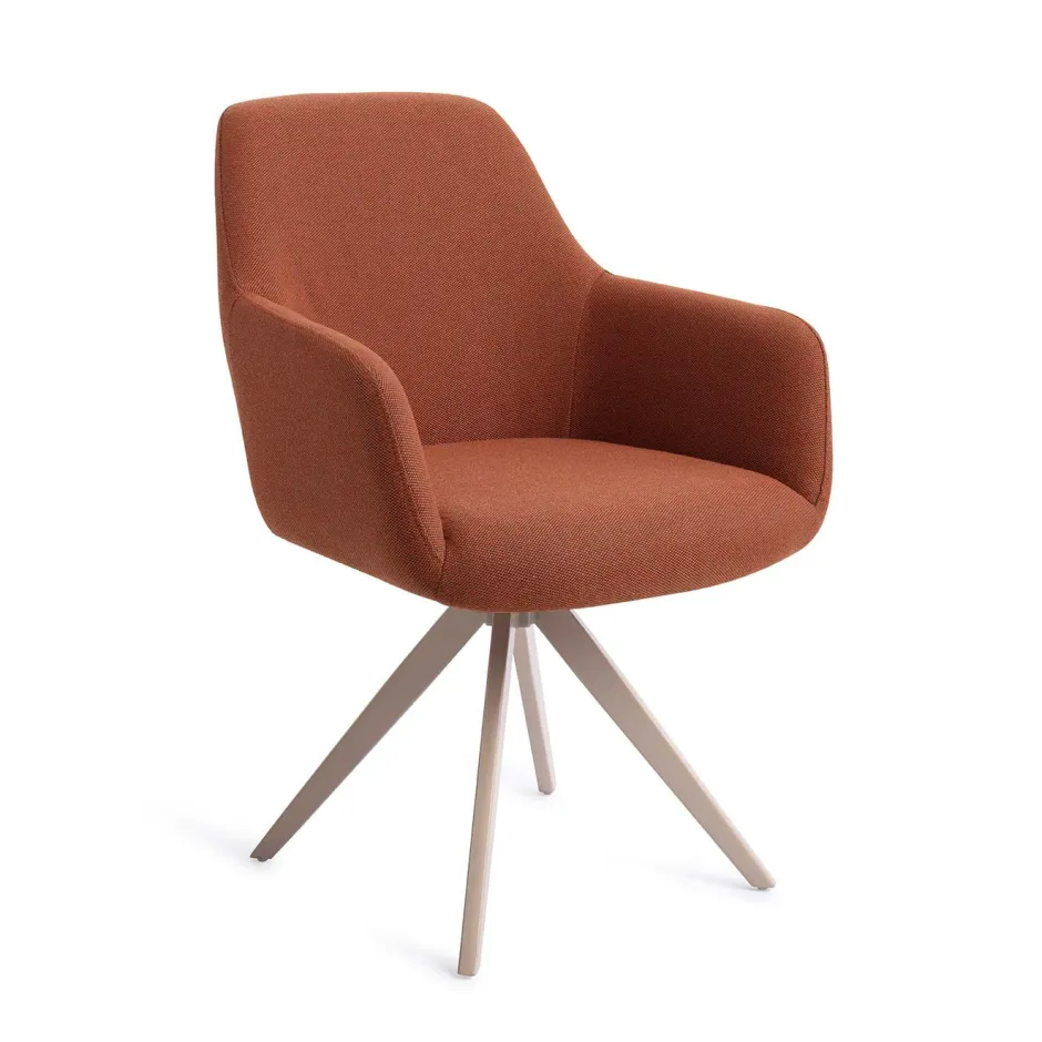 Jesper Home Draaibare Eetkamerstoel Hiroo Turn Beige* Beige Eetkamerstoelen|Draaibare Eetkamerstoelen