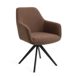 Jesper Home Draaibare Eetkamerstoel Hiroo Turn Black* Beige Eetkamerstoelen|Draaibare Eetkamerstoelen