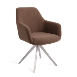 Jesper Home Draaibare Eetkamerstoel Hiroo Turn Steel* Beige Eetkamerstoelen|Draaibare Eetkamerstoelen
