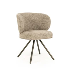 Eleonora Draaibare Eetkamerstoel Jayson Chenille* Chenille Eetkamerstoelen|Draaibare Eetkamerstoelen