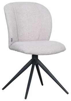LABEL51 Draaibare Eetkamerstoel Kimo Bouclé* Eetkamerstoelen Bouclé / Teddy|Draaibare Eetkamerstoelen