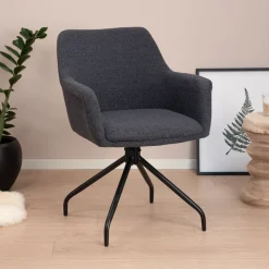 Sohome Draaibare Eetkamerstoel Lori Bouclé* Eetkamerstoelen Bouclé / Teddy|Draaibare Eetkamerstoelen