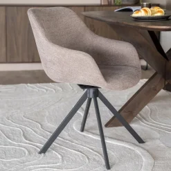 Eleonora Draaibare Eetkamerstoel Mamé* Beige Eetkamerstoelen|Draaibare Eetkamerstoelen