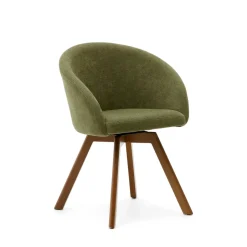 Kave Home Draaibare Eetkamerstoel Marvin Chenille* Chenille Eetkamerstoelen|Draaibare Eetkamerstoelen