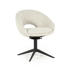 Eleonora Draaibare Eetkamerstoel Nol Bouclé* Eetkamerstoelen Bouclé / Teddy|Draaibare Eetkamerstoelen