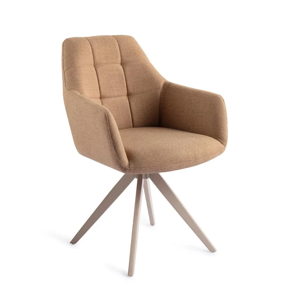 Jesper Home Draaibare Eetkamerstoel Noto Turn Beige* Beige Eetkamerstoelen|Draaibare Eetkamerstoelen
