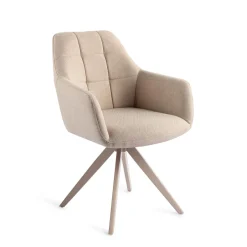 Jesper Home Draaibare Eetkamerstoel Noto Turn Beige* Beige Eetkamerstoelen|Draaibare Eetkamerstoelen