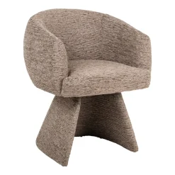 Richmond Interiors Draaibare Eetkamerstoel Quiriro Linear stof, kleur Mocca* Draaibare Eetkamerstoelen|Eetkamerstoelen Met Armleuning