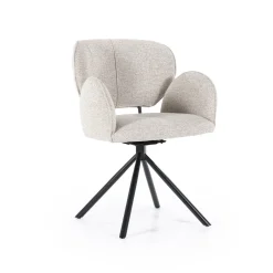 Eleonora Draaibare Eetkamerstoel Rosalin* Beige Eetkamerstoelen|Draaibare Eetkamerstoelen