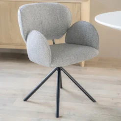 Eleonora Draaibare Eetkamerstoel Rosalin* Beige Eetkamerstoelen|Draaibare Eetkamerstoelen