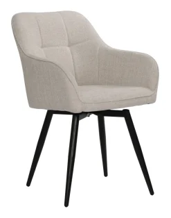 Artistiq Living Draaibare Eetkamerstoel Shontelle Structuurstof* Draaibare Eetkamerstoelen|Eetkamerstoelen Met Armleuning