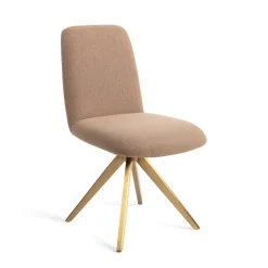 Jesper Home Draaibare Eetkamerstoel Taiwa Turn Gold* Beige Eetkamerstoelen|Draaibare Eetkamerstoelen