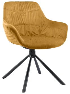 Artistiq Living Draaibare Eetkamerstoel Tyonna Velvet* Eetkamerstoelen Velvet / Fluweel|Draaibare Eetkamerstoelen