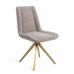 Jesper Home Draaibare Eetkamerstoel Umedo Turn Gold* Beige Eetkamerstoelen|Draaibare Eetkamerstoelen